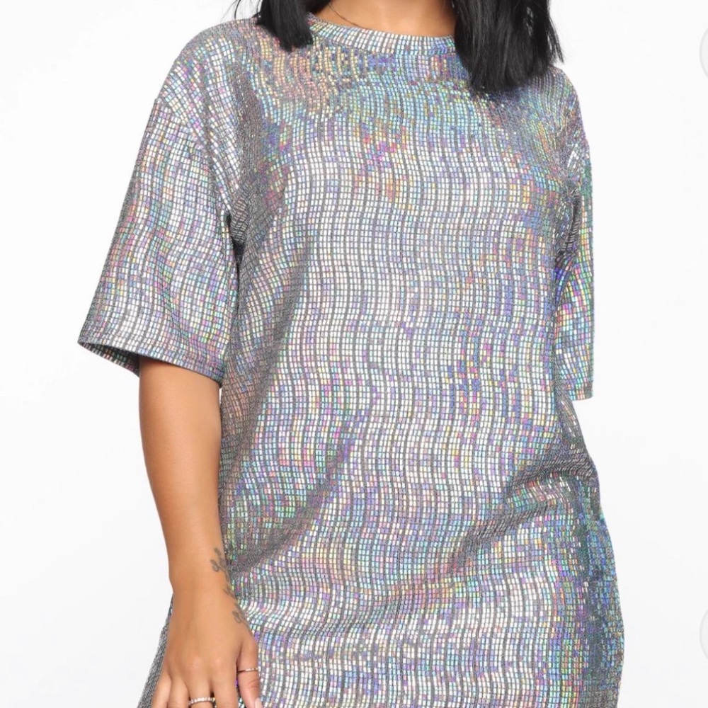 Glitter tunic dress